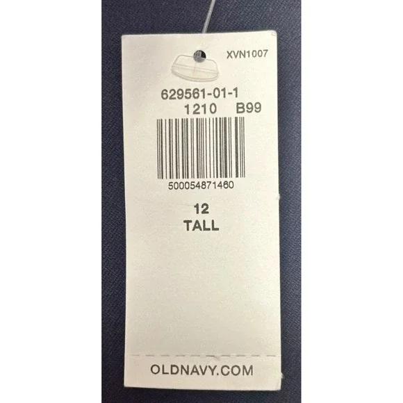 OLD NAVY High Rise Pixie Straight Leg Pants Navy‎ Blue Size 12 Tall NWT - Picture 5 of 9